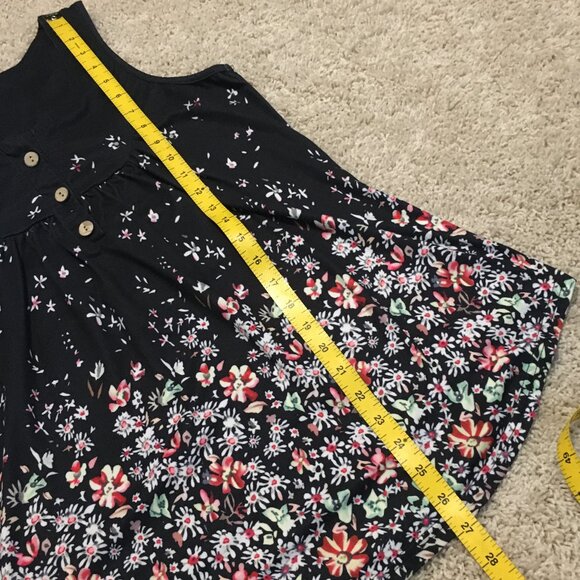 Black Pastel Floral Babydoll Tank Top - Picture 12 of 13